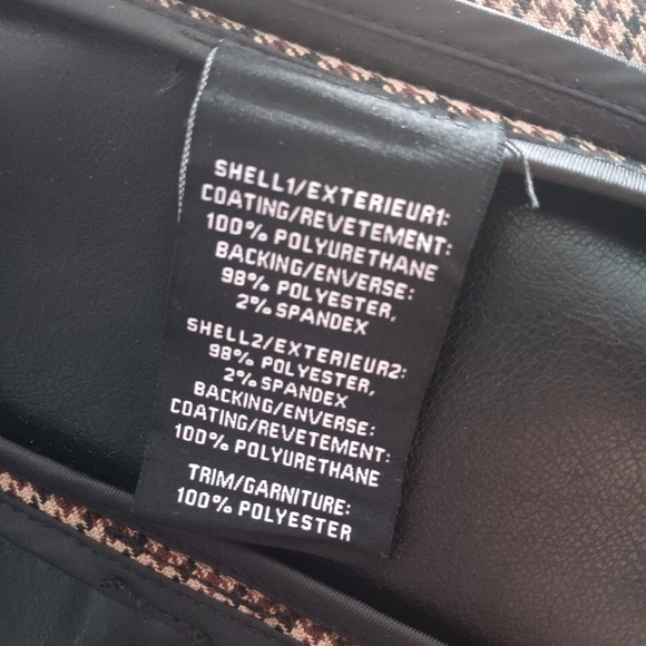 7 For All Mankind Biker Moto Faux Leather Houndstooth Panel Vest M - Picture 10 of 11